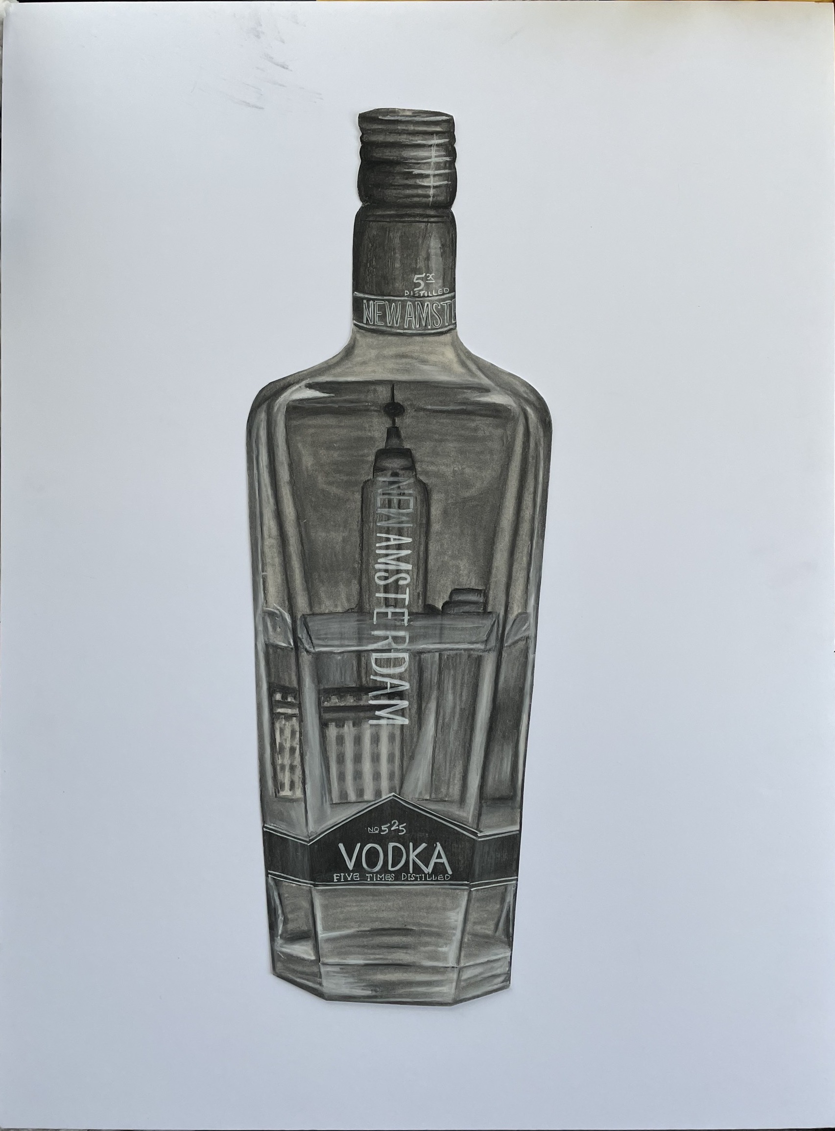 A New Amsterdam bottle drawing